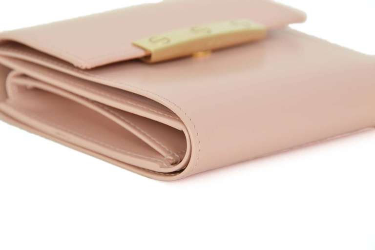 CARTIER Light Pink Leather Love Wallet 1