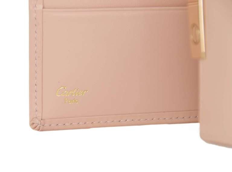 CARTIER Light Pink Leather Love Wallet 3