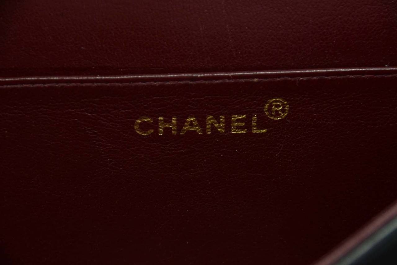 CHANEL Vintage 90's Black Quilted Lambskin Attache GHW 4