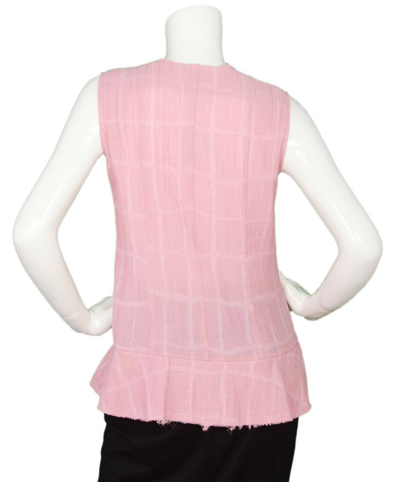 CHANEL Pale Pink Dropped Waist Vest/Tunic sz 40 In Excellent Condition In New York, NY