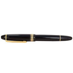 Used MONTBLANC Black 14k Gold Meisterstück Classique Fountain Pen