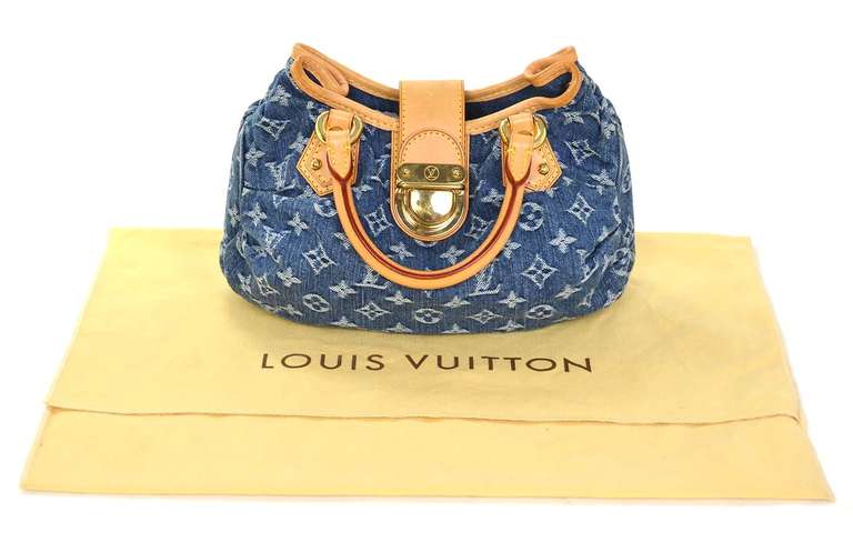 LOUIS VUITTON Denim Monogram PLEATY Bag Rt. $1, 420 4