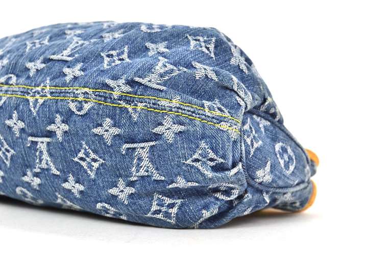 LOUIS VUITTON Denim Monogram PLEATY Bag Rt. $1, 420 In Excellent Condition In New York, NY