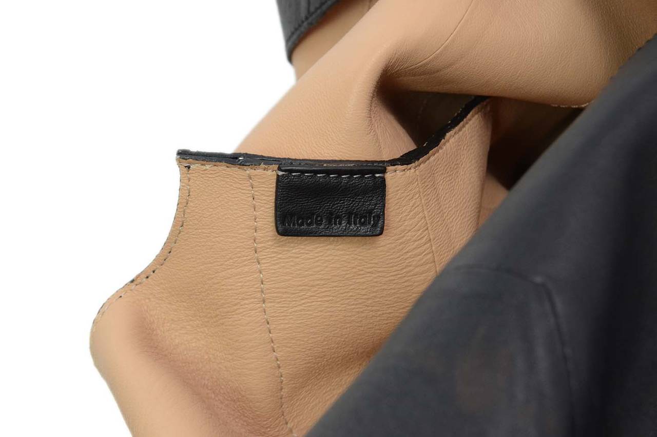 Women's CELINE Black, Snakeskin, & Beige Tricolor Soft Cabas Hobo Bag