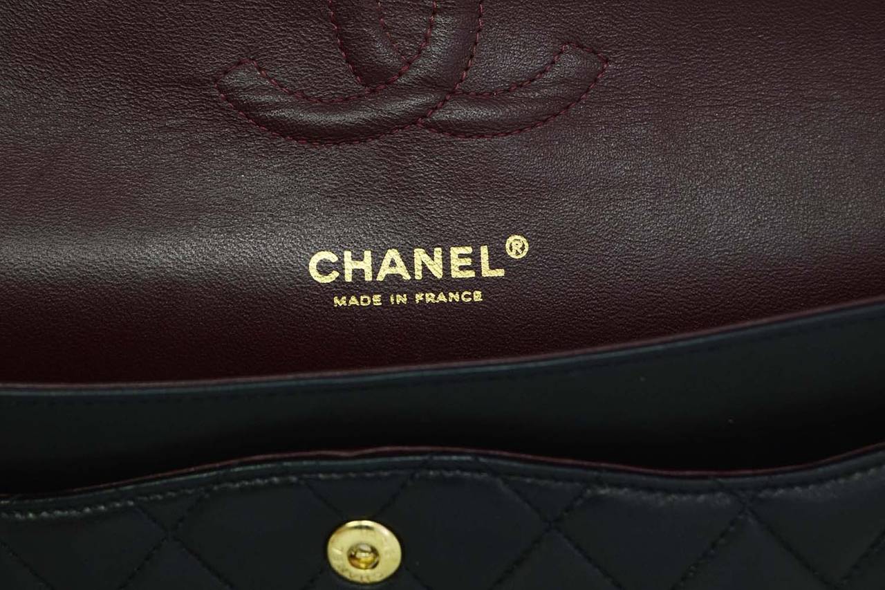 Chanel Black Quilted Lambskin Medium Classic Double Flap Bag Ghw At Chanel Black Quilted Lambskin Medium Classic Double Flap Bag Ghw For 3