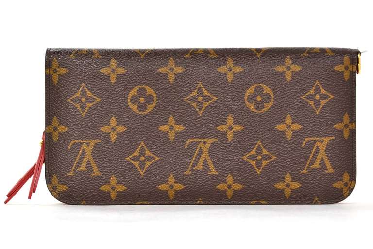 LOUIS VUITTON Monogram Long Insolite Wallet W/Red Lining