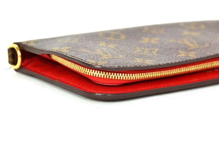Louis Vuitton, Bags, Louis Vuitton Monogram Wallet W Red Lining