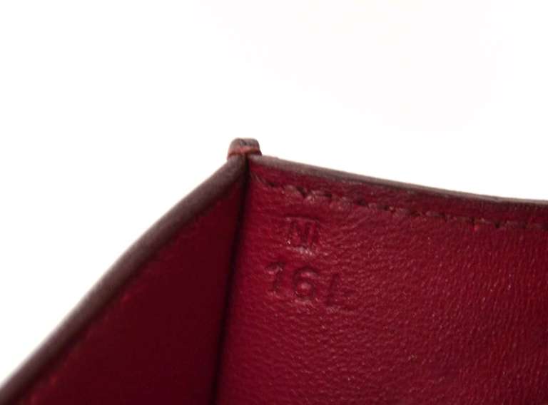 Women's Hermes Rubis Red Epsom Leather 14 Cm Micro Constance Cross Body Bag