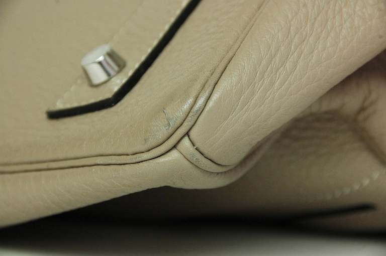 Hermes 2008 Gris Tourterelle Grey Togo Leather JPG 42cm Shoulder Birkin Bag 3