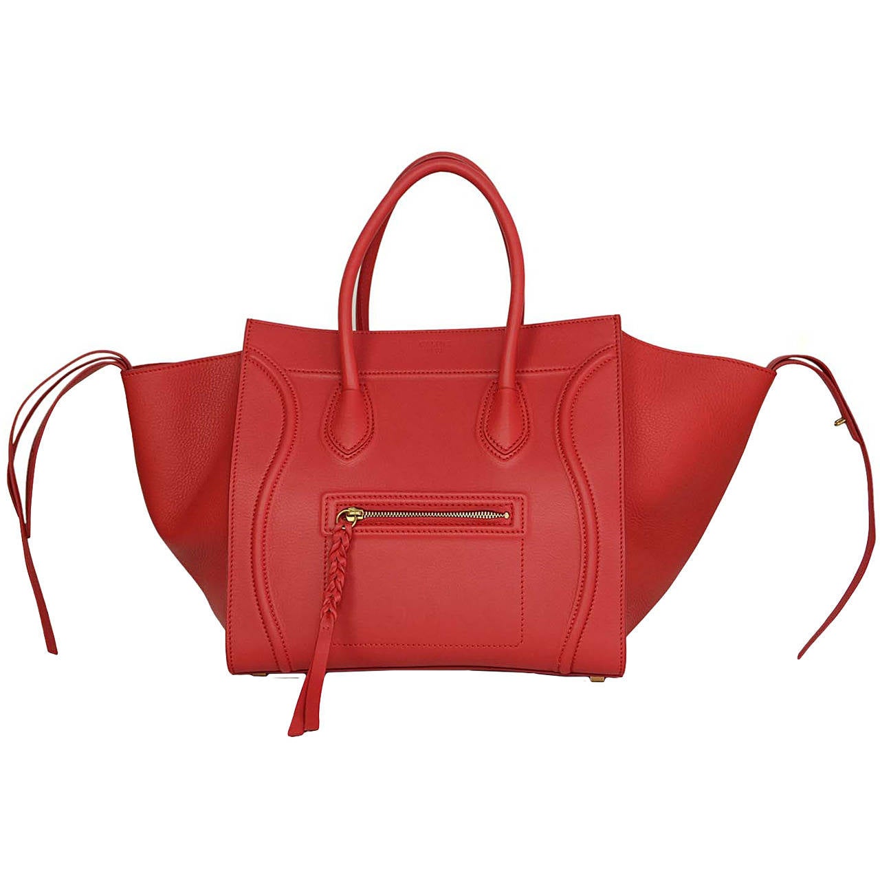 Celine Fuchsia Calfskin Medium Luggage Phantom Bag Bhw