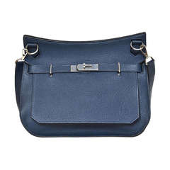 Hermes 2013 Bleu De Prusse Taurillon Clemence 28cm Jypsiere Bag rt. $8, 500