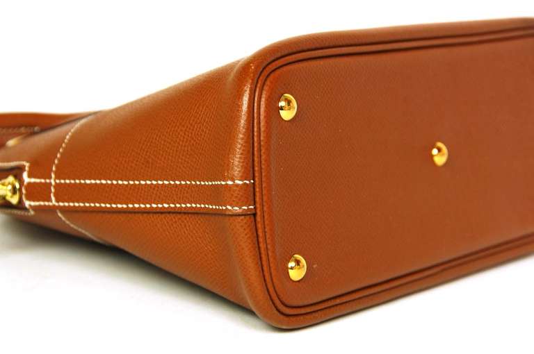 Hermes Tan Epsom Leather 25cm Mini Bolide Bag With Strap 1
