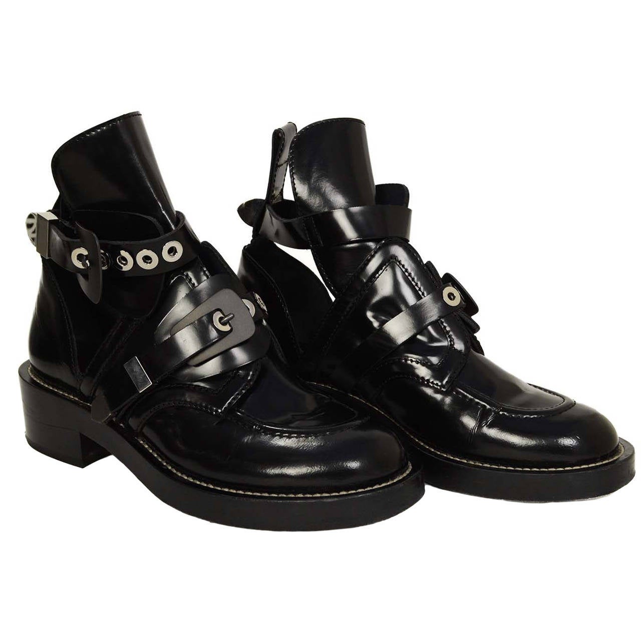 balenciaga black booties