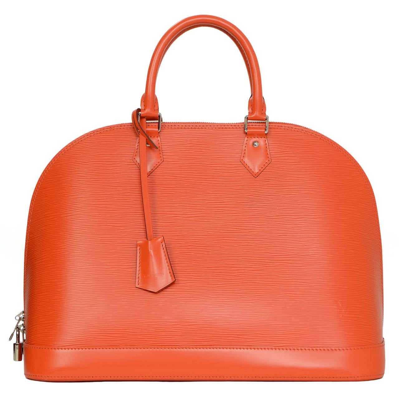 LOUIS VUITTON Orange Epi Alma GM Bag SHW at 1stdibs