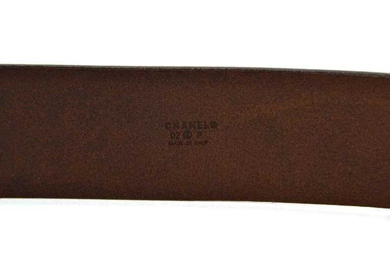 chanel brown belt