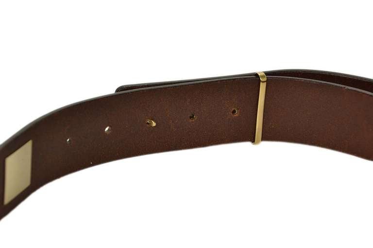 chanel belt brown
