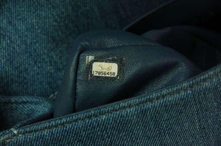 Chanel 2013 Quilted Denim Medium Boy Classic Flap Cross Body Bag 1