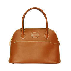 Hermes Tan Epsom Leather 25cm Mini Bolide Bag With Strap