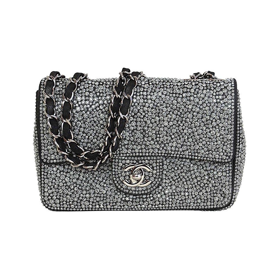 Chanel Bespoke Crystal Bag Silver Hardware