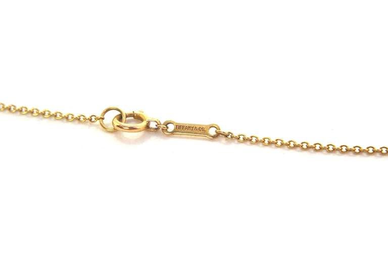Tiffany's Elsa Peretti 18K Bean Necklace W/Diamonds

    Stamped 