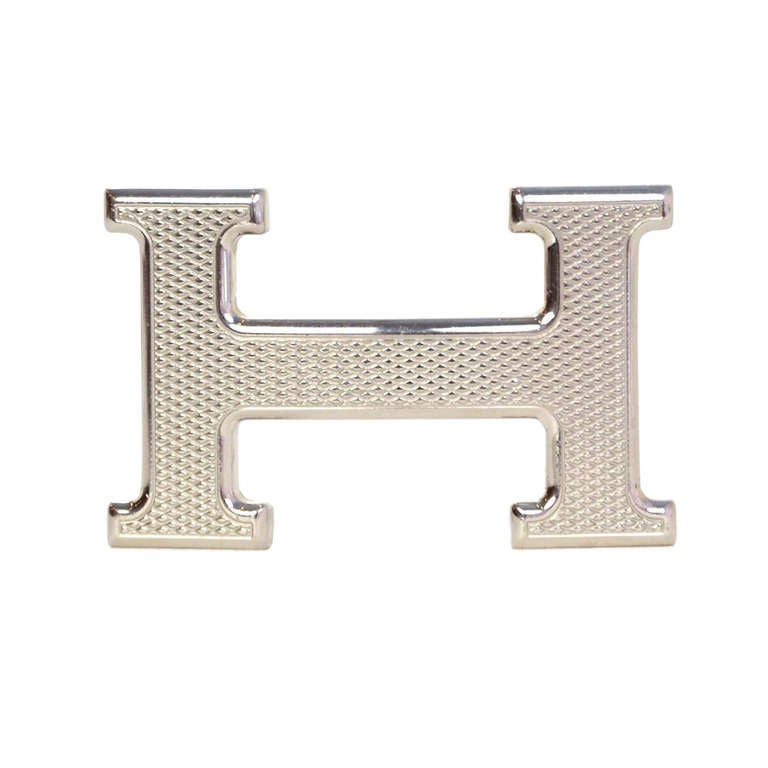 HERMES Palladium Silver GUILLOCHE H Belt Buckle at 1stDibs | hermes ...