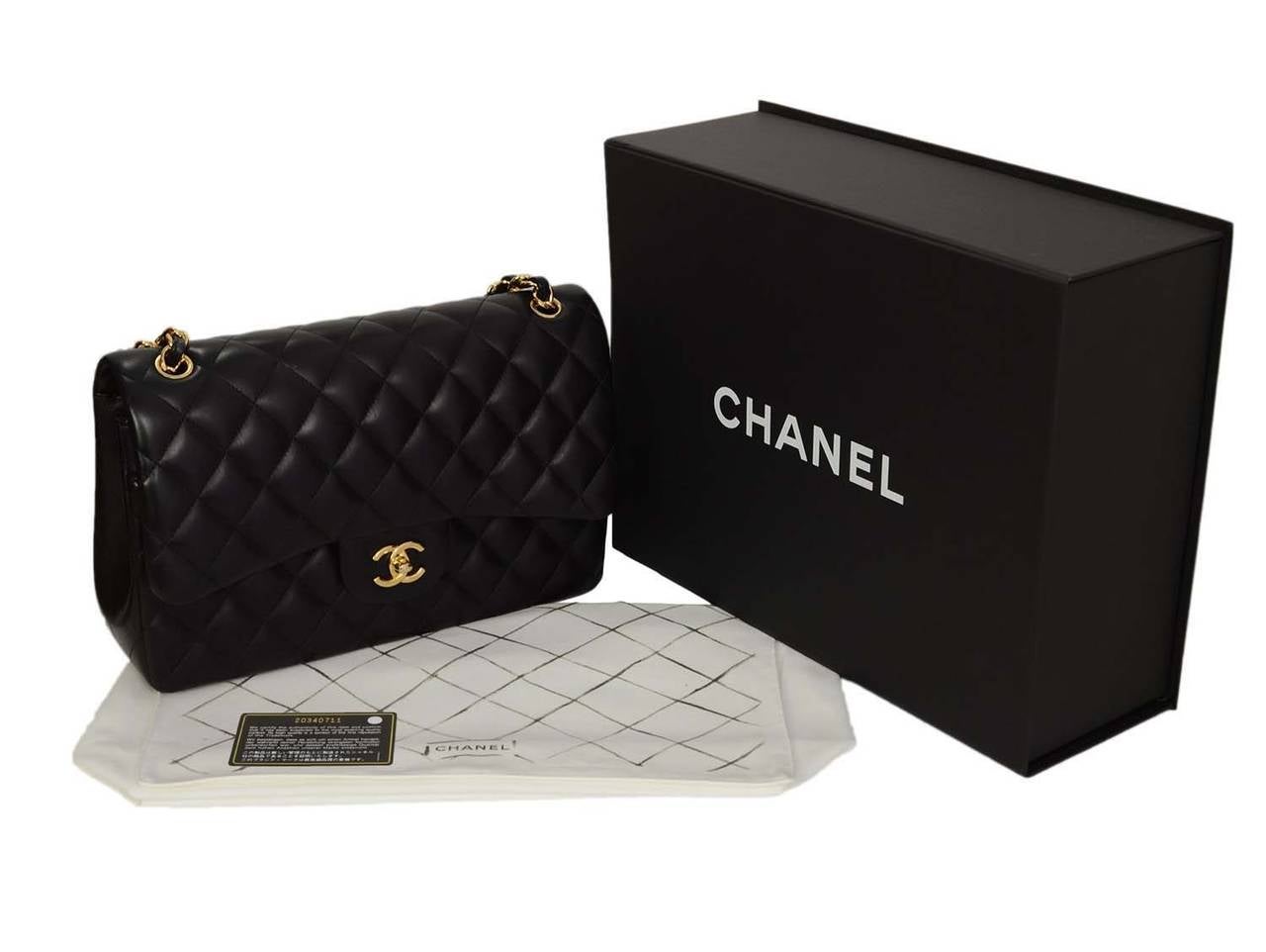 Chanel '15 Black Quilted Lambskin Jumbo Classic Double Flap Bag rt. $5,900 5