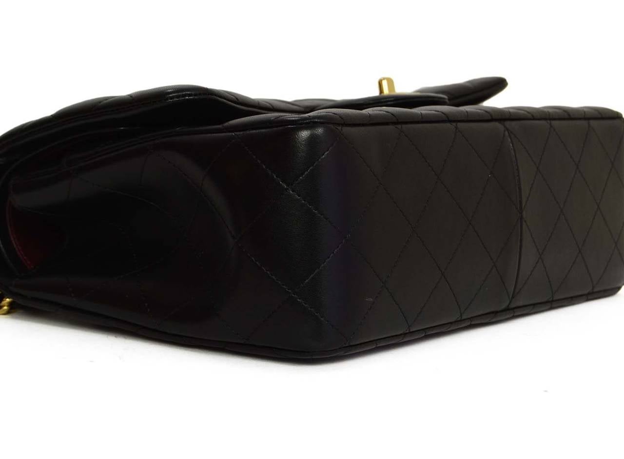Women's Chanel '15 Black Quilted Lambskin Jumbo Classic Double Flap Bag rt. $5,900