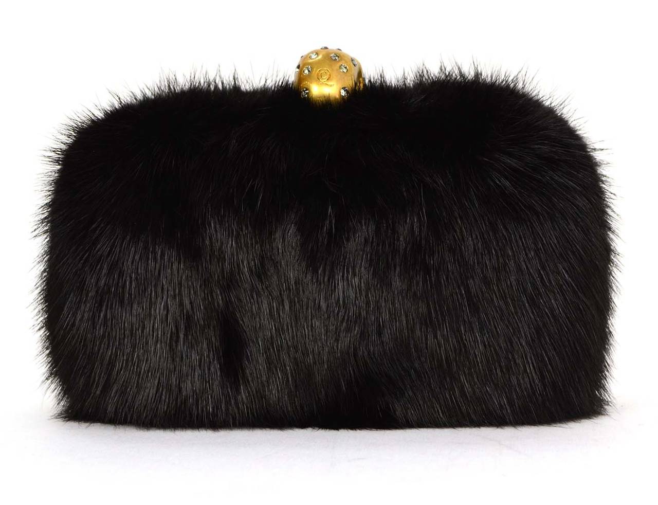 black fur clutch