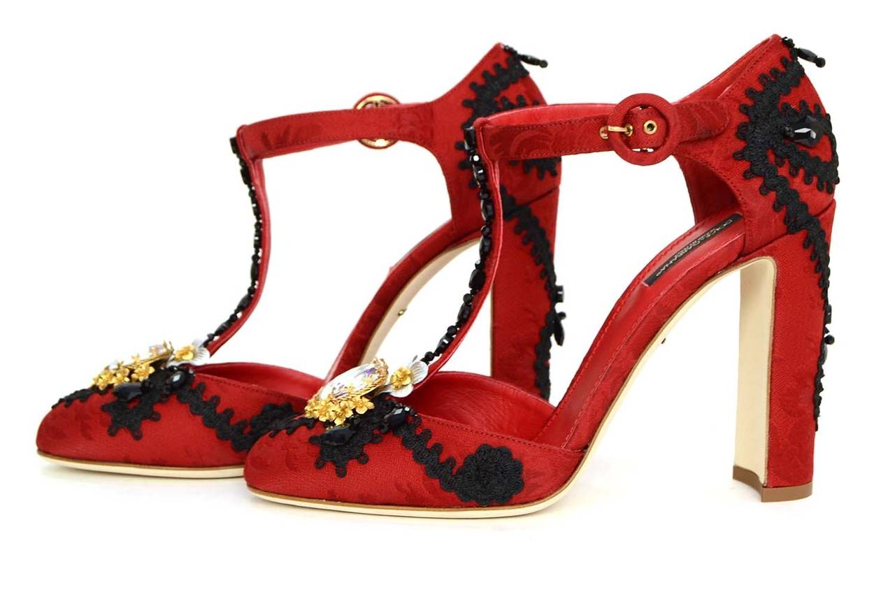 dolce and gabbana red heels