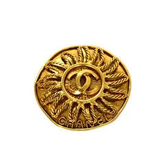 CHANEL Vintage '94 Goldtone CC Brooch