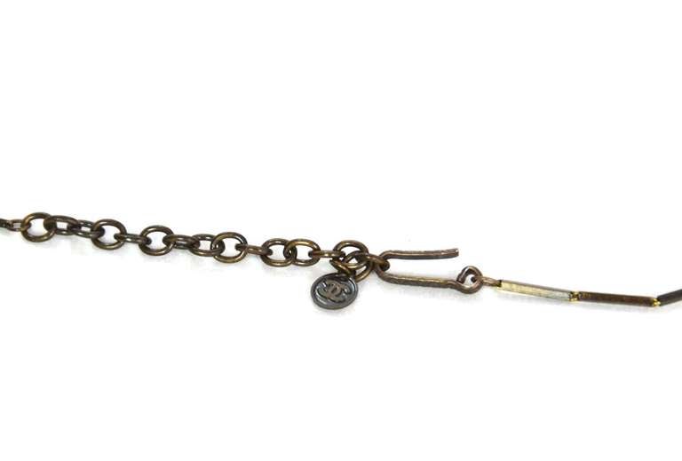 Women's CHANEL Bronze Necklace With Magnet Charm c. 1999