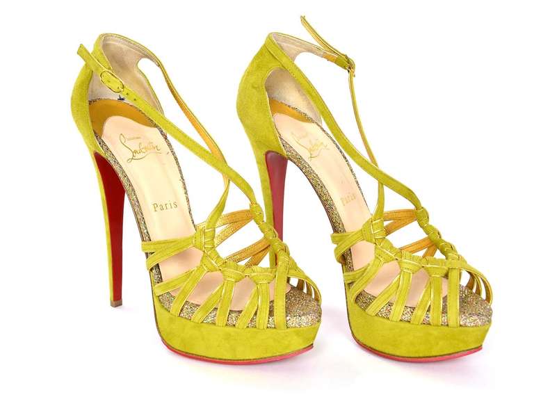 Christian Louboutin Suede Chartreuse 