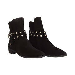 SEE BY CHLOE Black Suede Ankle Booties sz 37.5