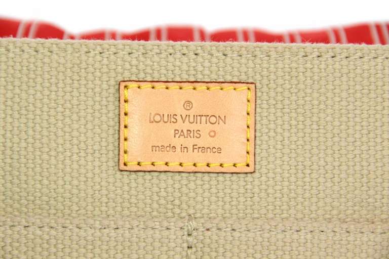 louis vuitton handbag with red trim