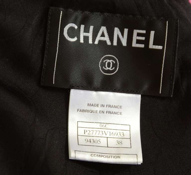 Chanel 2006 Black Tweed 3/4 Sleeve Fitted Jacket w. Braided Trim rt.$4, 345 1