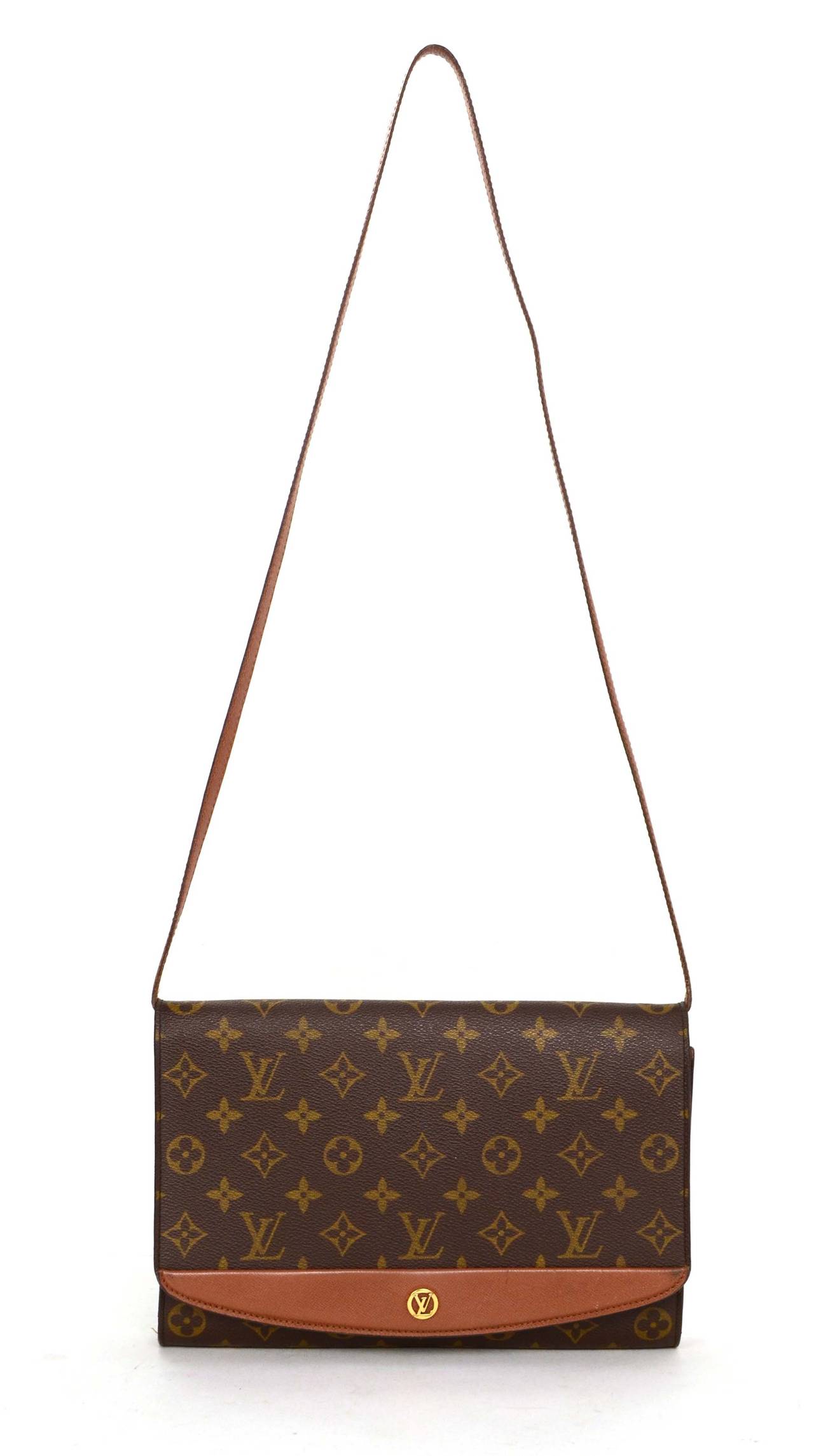 LOUIS VUITTON Vintage &#39;91 Monogram Canvas Clutch Bag GHW at 1stdibs