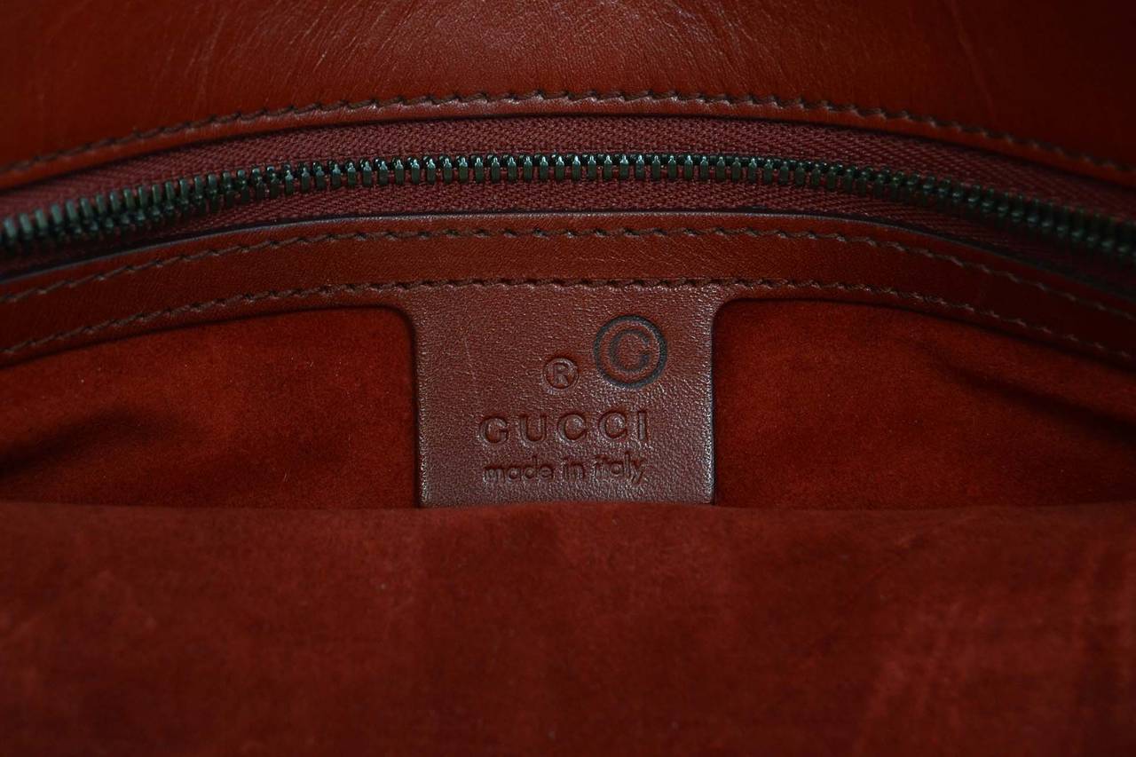 GUCCI Rust Leather Shoulder Bag BHW 4