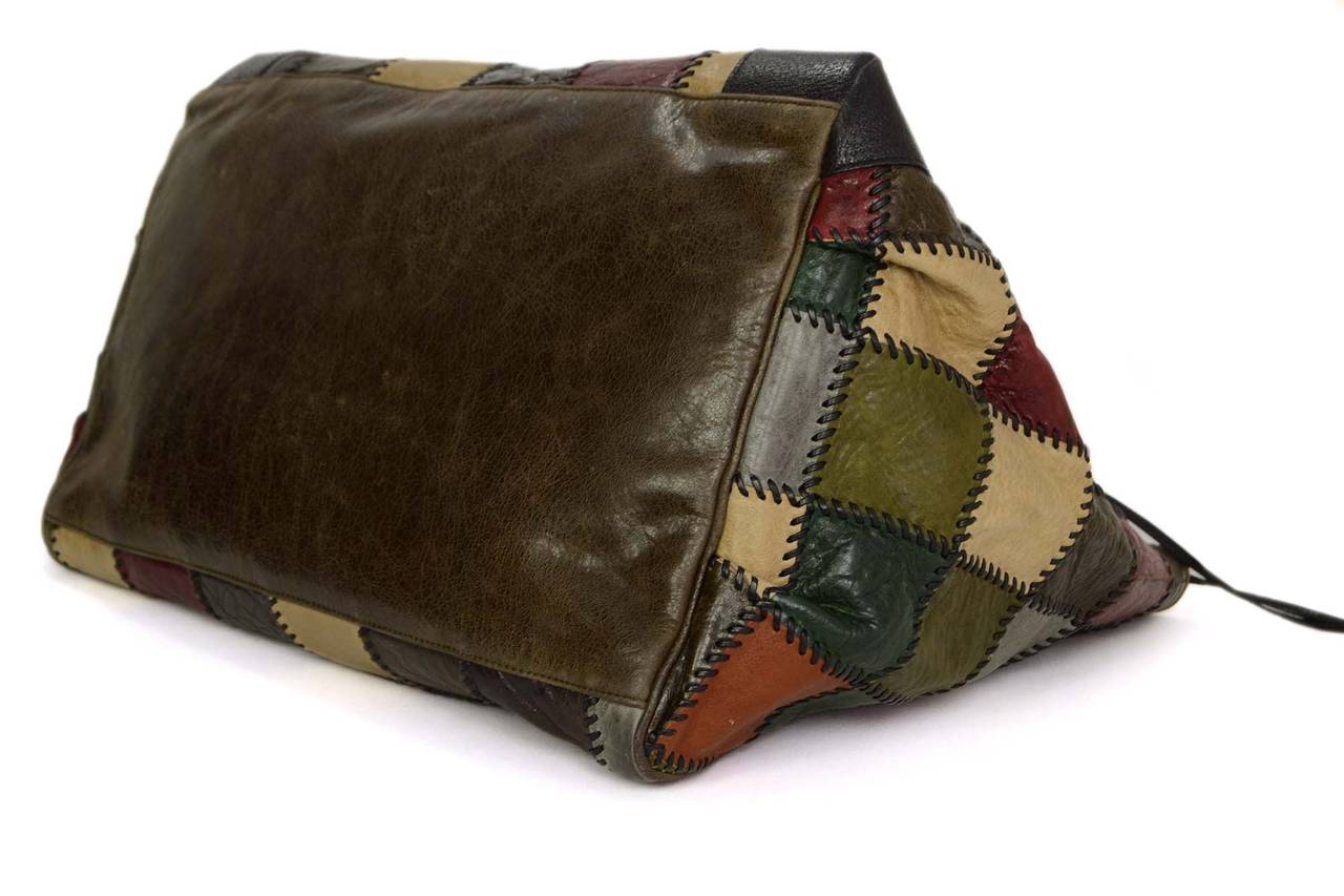 leather patchwork purse