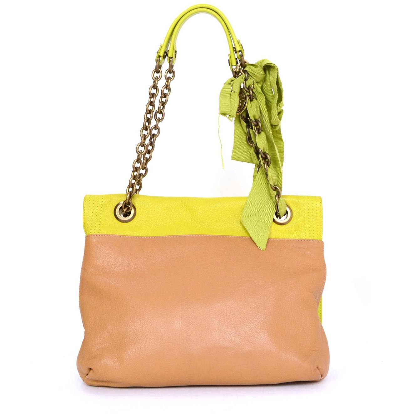 LANVIN Two-Tone Leather Happy Bag BHW For Sale at 1stDibs