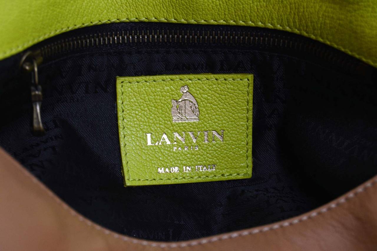 LANVIN Two-Tone Leather Happy Bag BHW For Sale at 1stDibs