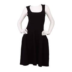 ALAIA Black Knit Fit Flare Dress sz 40 11