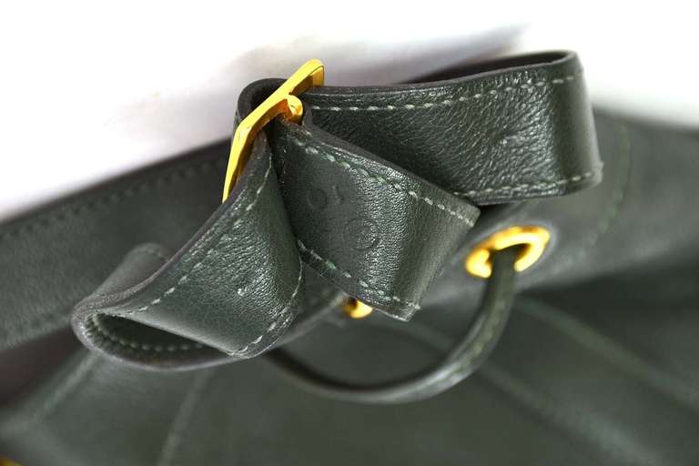 hermes market leather handbag  