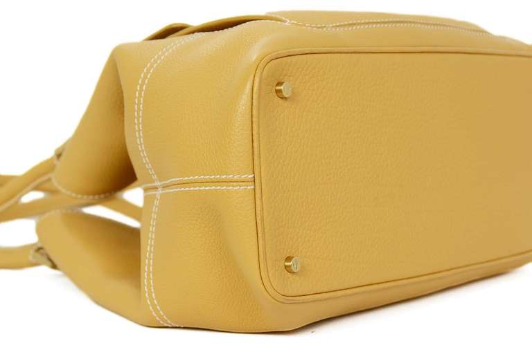Women's LORO PIANA Mustard Leather Shoulder Bag
