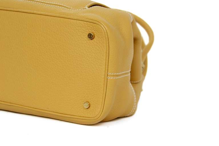 LORO PIANA Mustard Leather Shoulder Bag 1