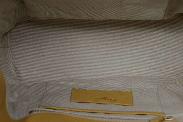 LORO PIANA Mustard Leather Shoulder Bag 2
