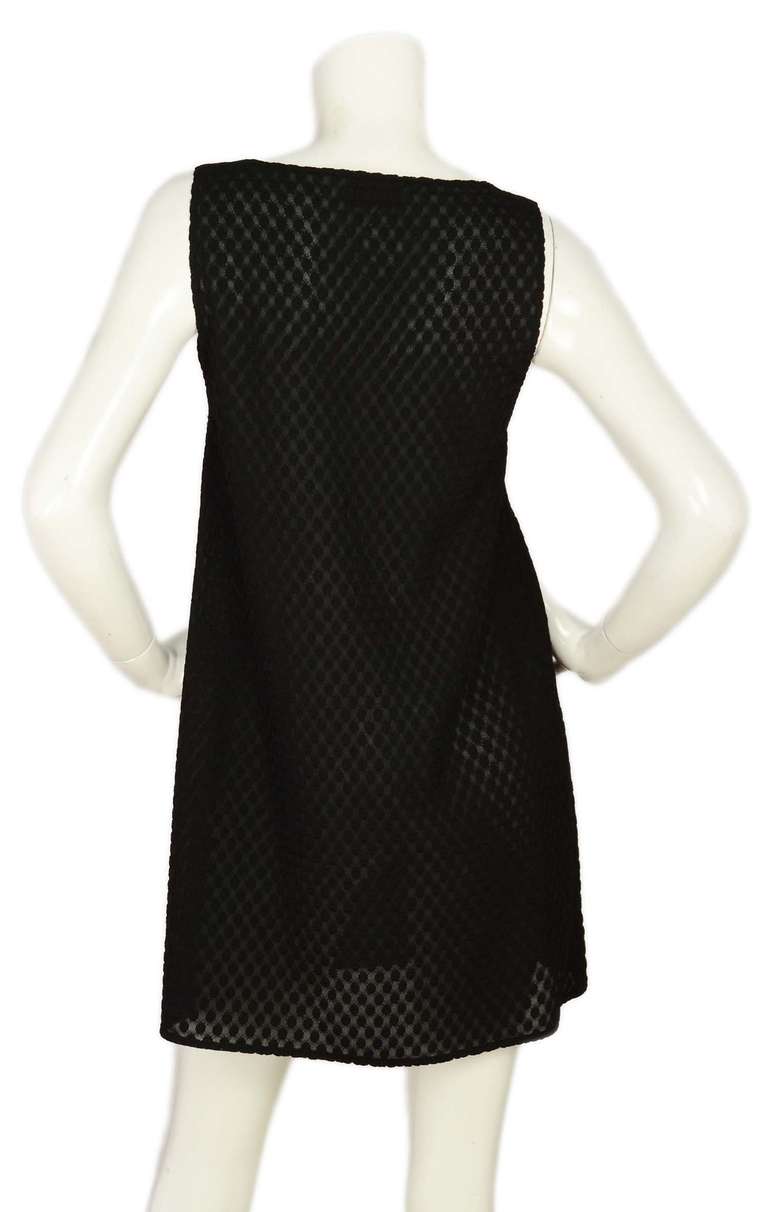 MISSONI Black Sheer Sleeveless Tunic Dress Sz Medium In Excellent Condition In New York, NY