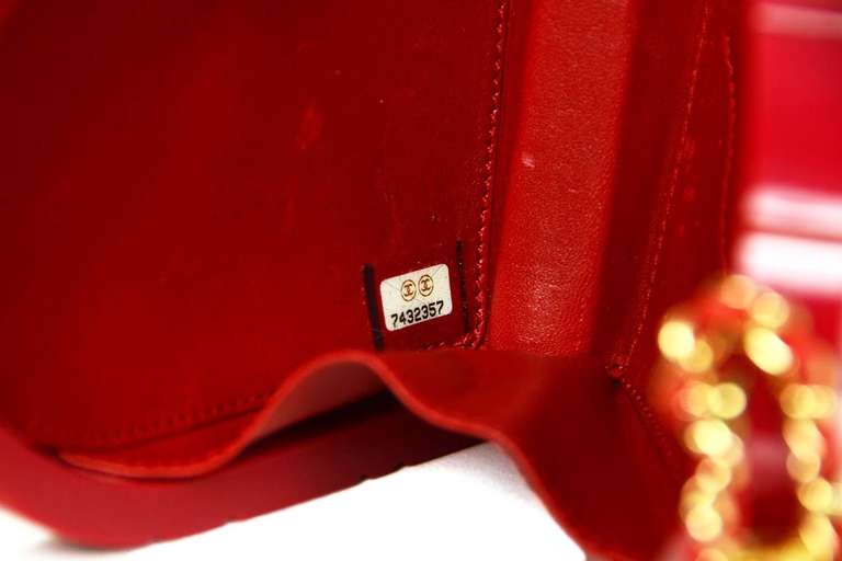 chanel heart bag red