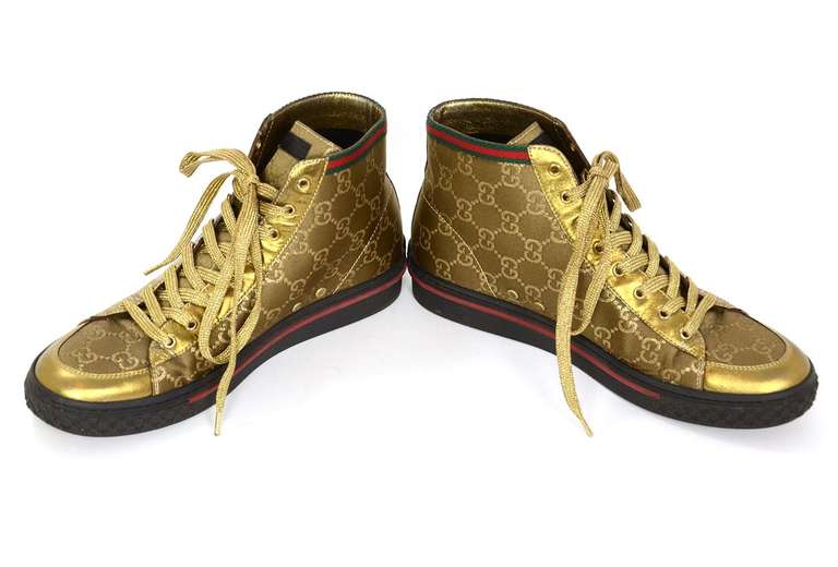 gucci shoes gold