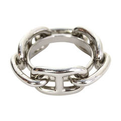 HERMES Silver Chaine d'Ancre Ring sz 13