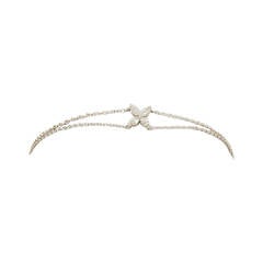 TIFFANY & CO Platin "Victoria" Diamant-Blumen-Doppelketten-Armband